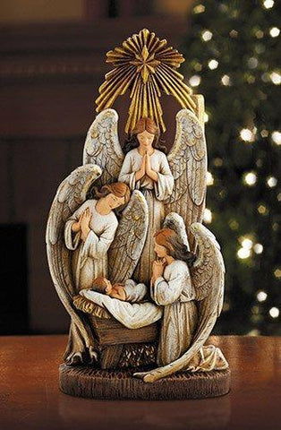Angels in Adoration Figurine - 13" H - Saint-Mike.org