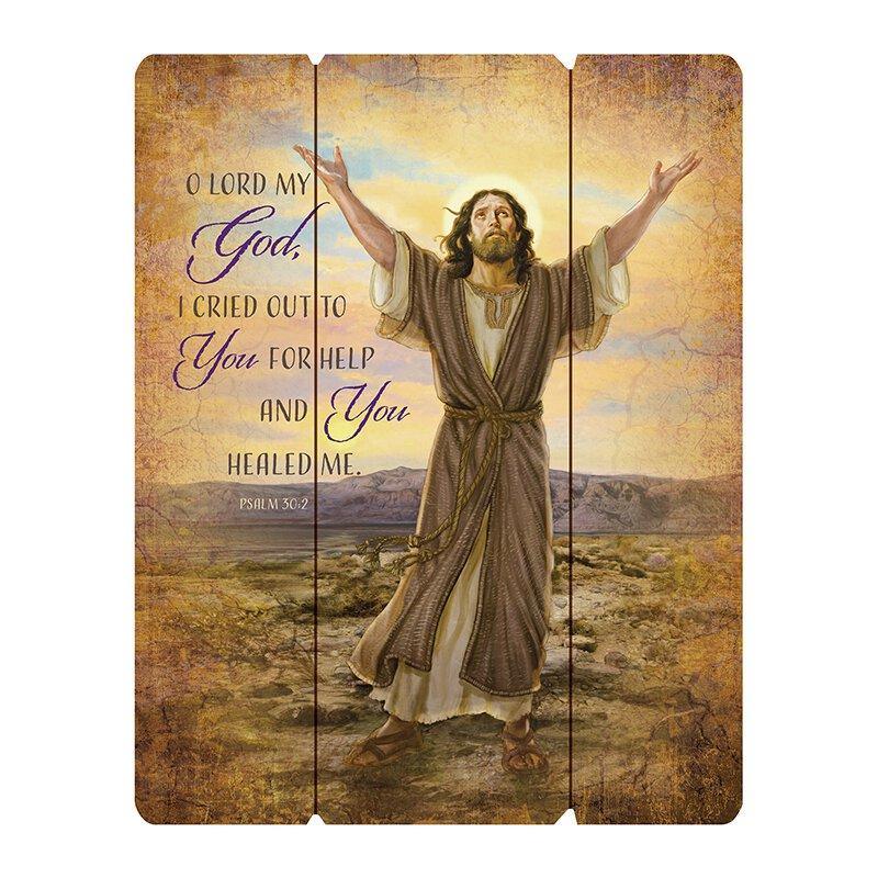 Cried Out To You Wood Pallet (Ars Sacra Collection) - 15" H - Saint-Mike.org