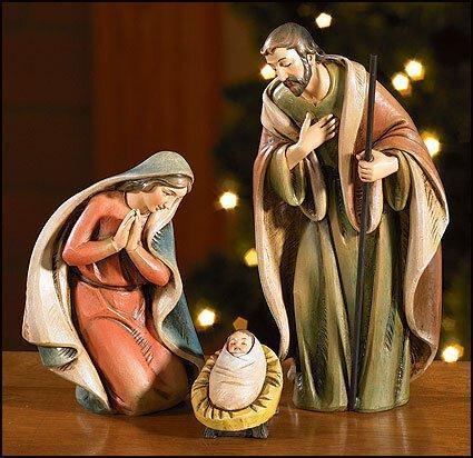 3-Piece Holy Family Nativity Scene (Savior is Born Collection) - 6.5" H - Saint-Mike.org