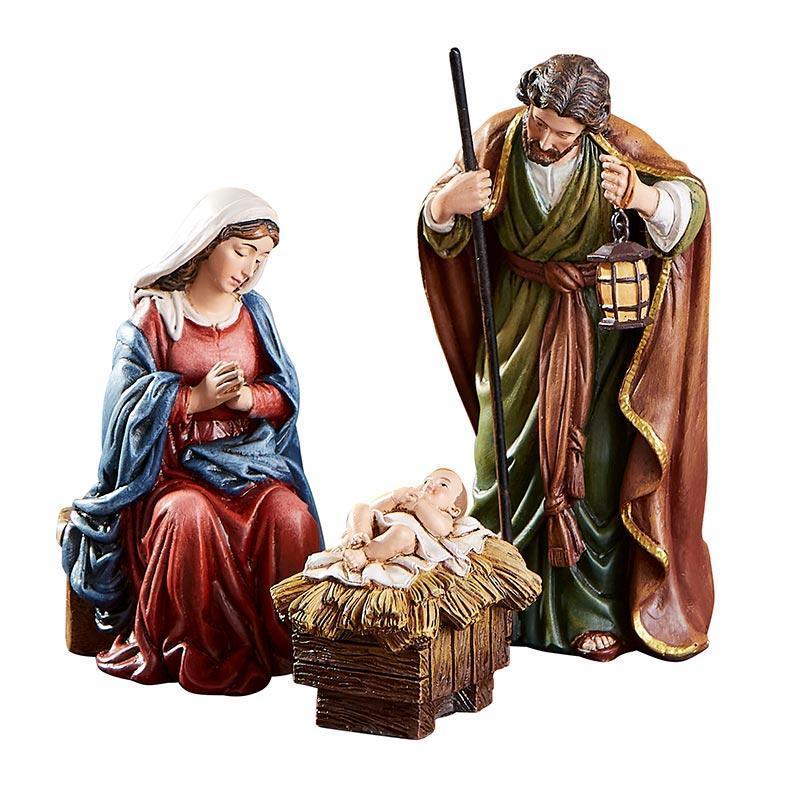 3-Piece Nativity Set (Michael Adams Collection) - 5" H - Saint-Mike.org