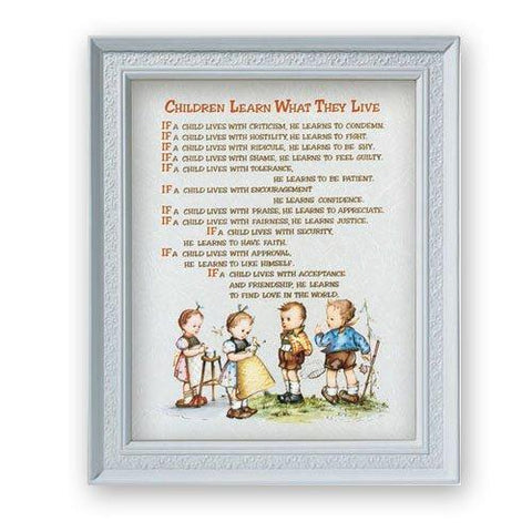 Children Learn What They Live - Framed Print - Saint-Mike.org