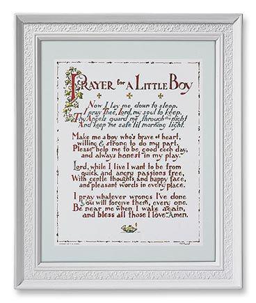 Framed Print Prayer for Little Boy - Saint-Mike.org
