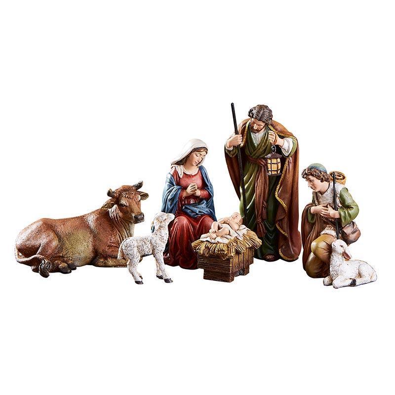 6-Piece Nativity Set (Michael Adams Collection) - 5" H - Saint-Mike.org