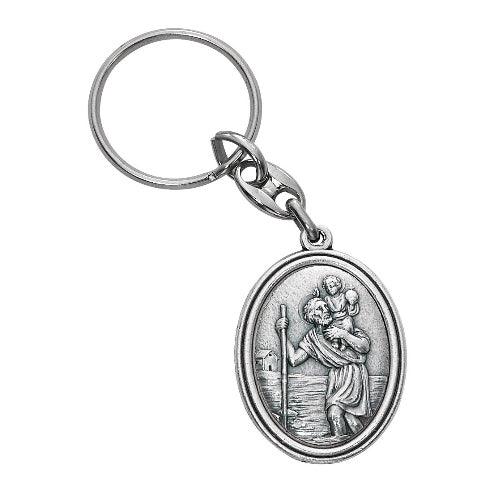 St. Christopher Medal Keyring Charm - Saint-Mike.org