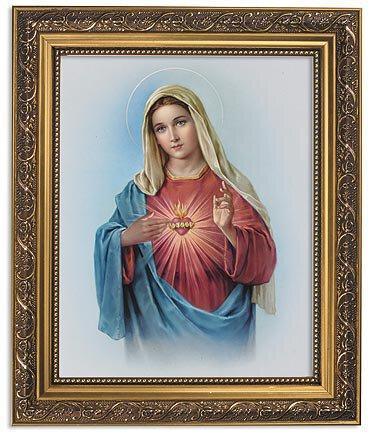 Immaculate Heart of Mary - Framed Print - Saint-Mike.org