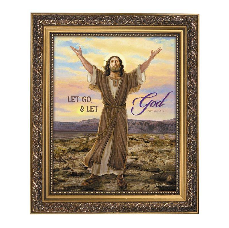 Let Go, Let God Recovery - Framed Print - Saint-Mike.org