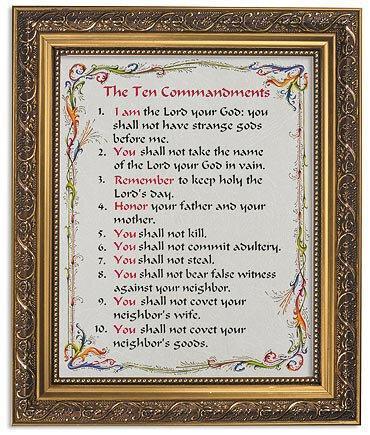 10 Commandments - Framed Print - Saint-Mike.org