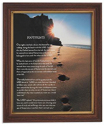 Footprints Prayer - Framed Print - Saint-Mike.org