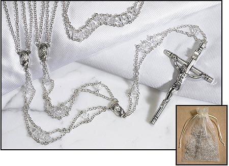 Austrian Ladder Lasso Crystal Rosary (Two Shall Be One Collection) - 7mm Bead - Saint-Mike.org