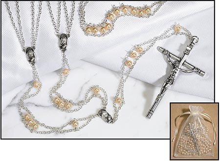 Austrian Ladder Lasso Pearl Rosary (Two Shall Be One Collection) - 7mm Bead - Saint-Mike.org