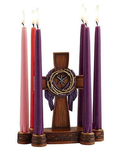 Lenten Candle Holder - 8.25" H - Saint-Mike.org