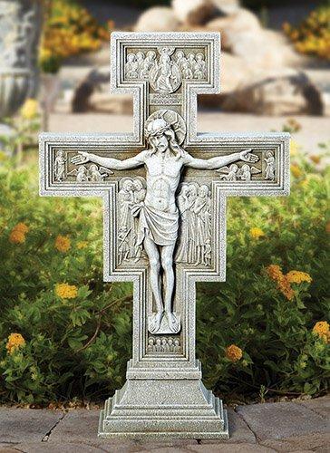 San Damiano Garden Crucifix - 23.5" H - Saint-Mike.org
