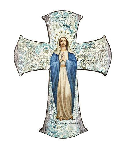 Our Lady of Grace Cross (Via Crucis Collection) - 10" H - Saint-Mike.org