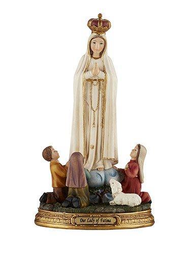 Our Lady of Fatima With Children Statue - 8" H - Saint-Mike.org