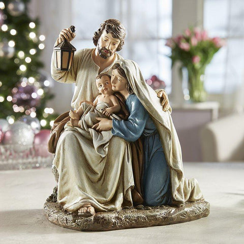 Blessed Holy Family Nativity Scene Figurine - 9" H - Saint-Mike.org