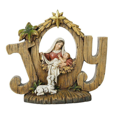 Christmas Joy Nativity Scene Figurine - 6" H - Saint-Mike.org