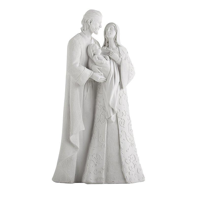Holy Family Statue White - 10" - Saint-Mike.org