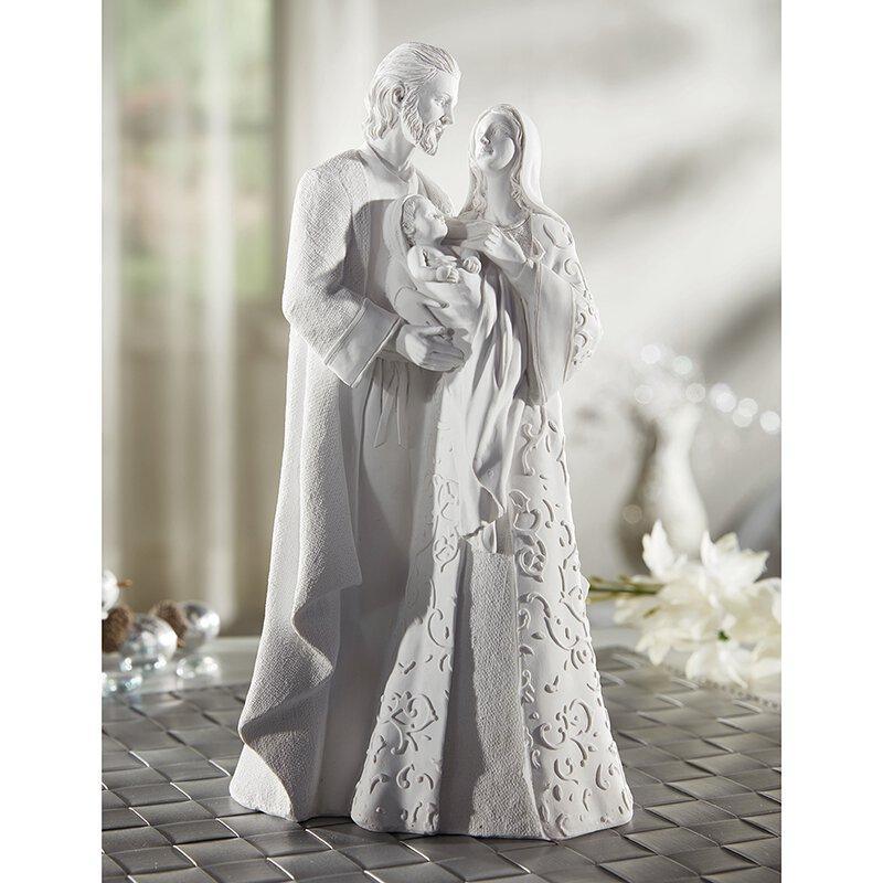 Holy Family Statue White - 10" - Saint-Mike.org