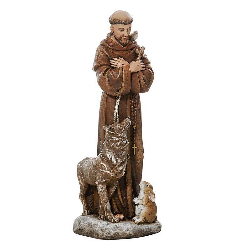St. Francis With the Animals Statue (Toscana Collection) - 8" H - Saint-Mike.org