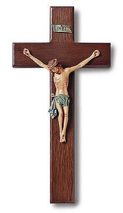Tomaso Traditional Wooden Crucifix (Verona Collection) - 10" H - Saint-Mike.org