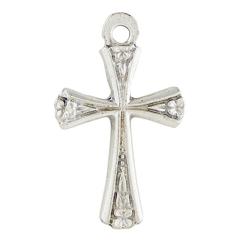 Embossed Pewter Cross Necklace (Heritage Collection) - 18" Chain - Saint-Mike.org