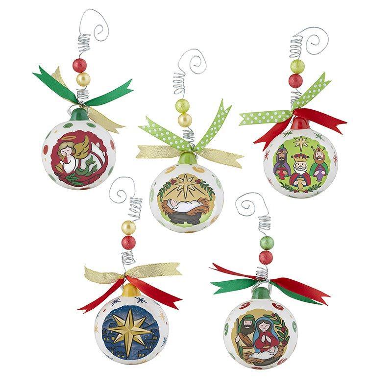 Christmas Illustration Ornaments - Set Of 15 - Saint-Mike.org