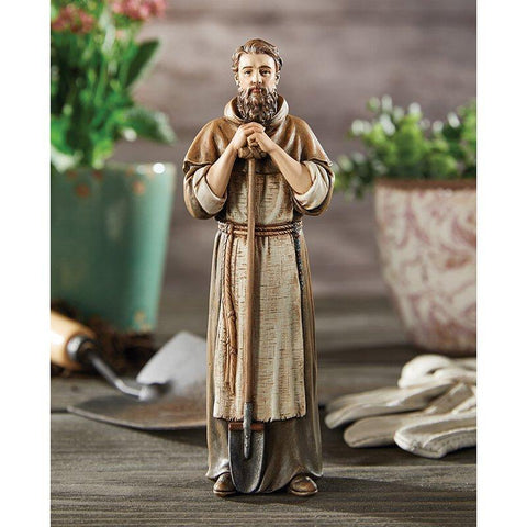 St. Fiacre Statue (Toscana Collection) - 8" H - Saint-Mike.org