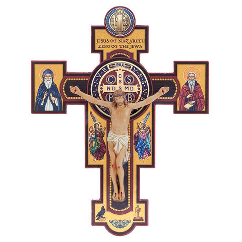St Benedict Life of Christ Crucifix - 10" H - Saint-Mike.org