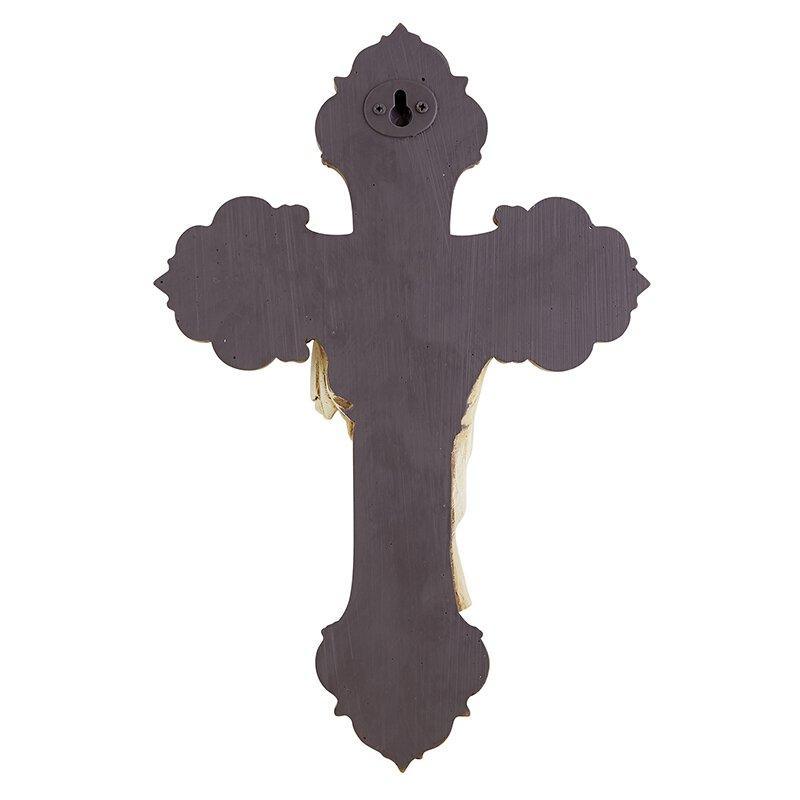Risen Christ Wood Tone Wall Cross (San Giovanni Collection) - 10" H - Saint-Mike.org