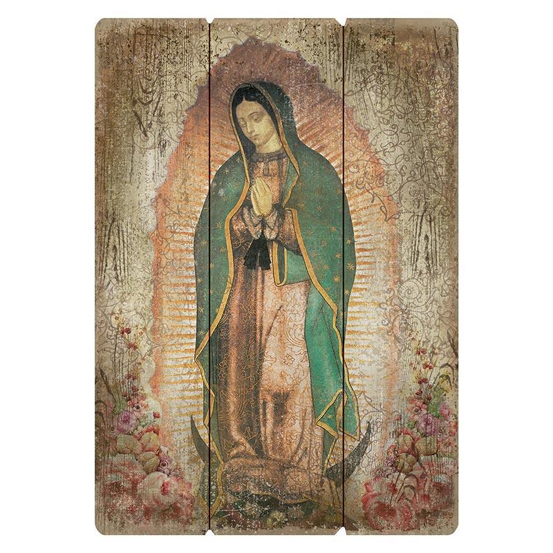 Our Lady of Guadalupe Wood Pallet (Ars Sacra Collection) - 27" H - Saint-Mike.org