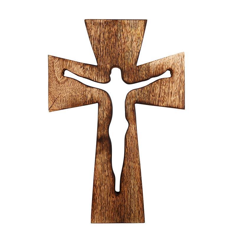 Cut-out Rosewood Crucifix - 10" - Saint-Mike.org