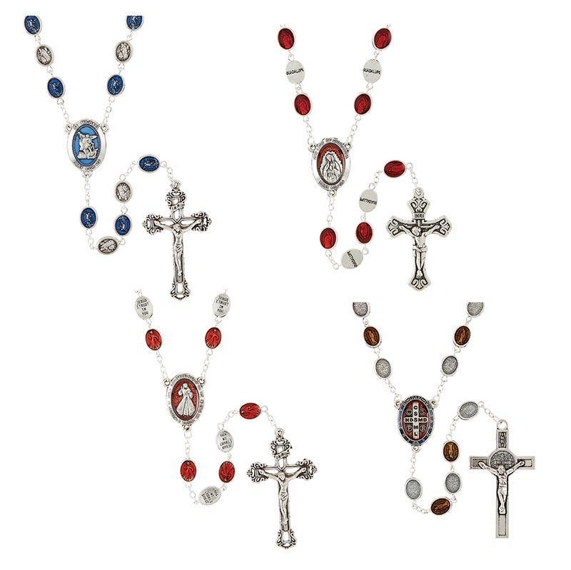 Enamel Rosary Collection Bundle - 8 Rosaries - Saint-Mike.org
