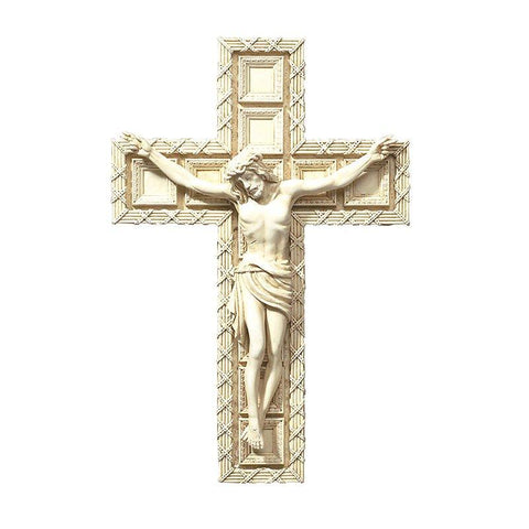Stoneresin Crucifix (Tomaso) - 7.5" H - Saint-Mike.org
