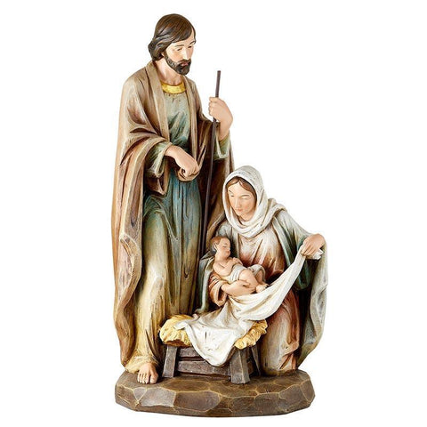 Holy Family Nativity Color Statue - 17" H - Saint-Mike.org