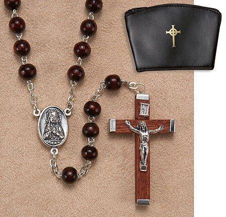 Wooden Rosary (Brown) - 6mm Bead - Saint-Mike.org