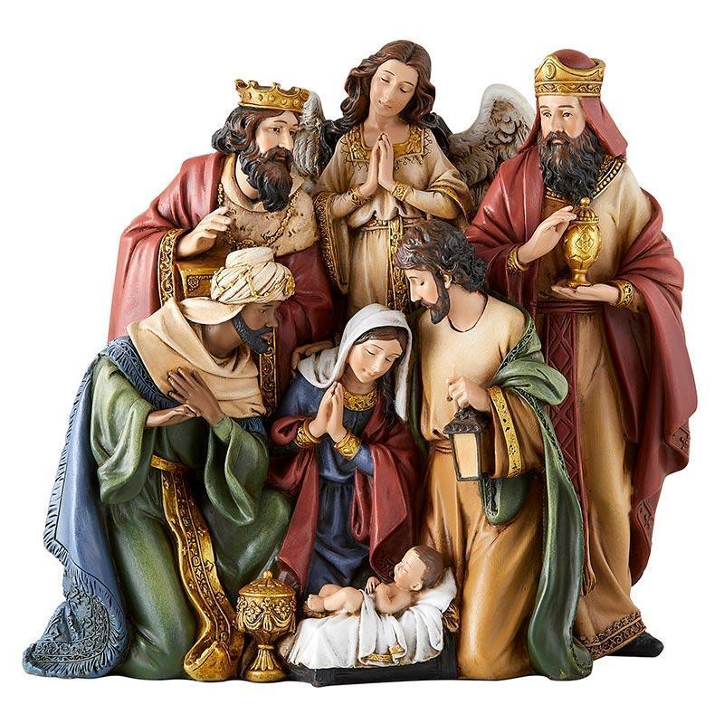 Let Us Adore Him Nativity Set - 8.75" H - Saint-Mike.org