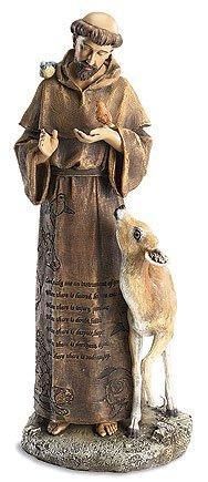 St. Francis Statue (Figures of Faith Collection) - 12" H - Saint-Mike.org