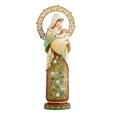 Madonna and Child Winter Statue (Seasons Collection) - 10" H - Saint-Mike.org