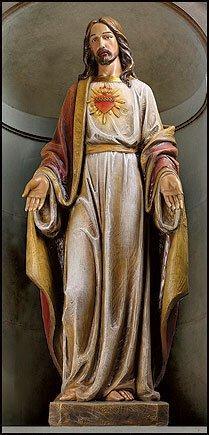 Sacred Heart Statue (Basilica Collection) - 48" H - Saint-Mike.org