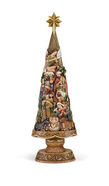 Nativity Scene Christmas Tree Figurine (Multiple Sizes) - Saint-Mike.org