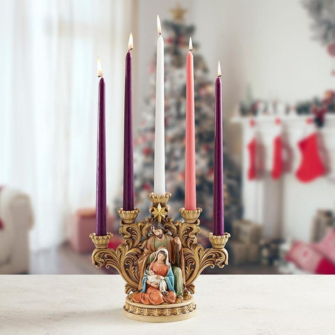 Nativity Star Advent Candle Holder - 10.25" W - Saint-Mike.org