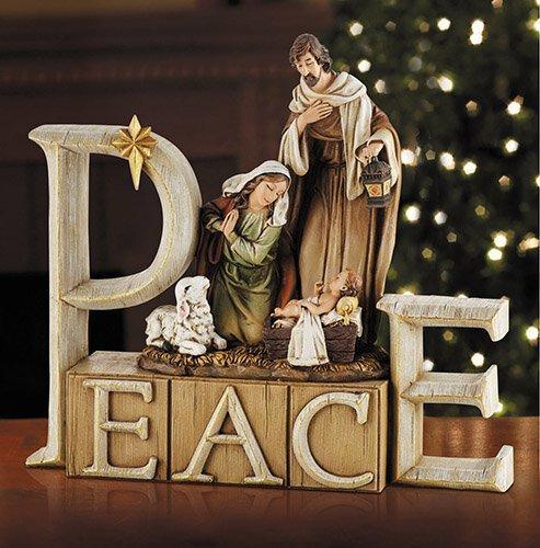 Peace Nativity Scene (Silent Night Collection) - 8" H - Saint-Mike.org