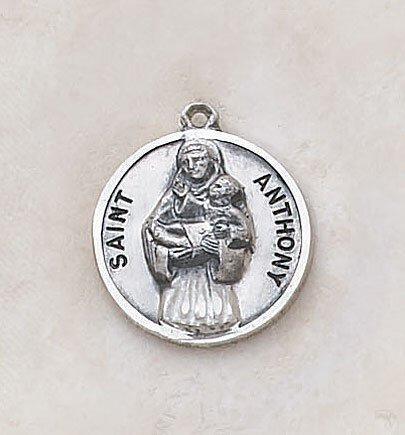 St. Anthony Pendant Pewter Necklace (Heritage Collection) - 20" Chain - Saint-Mike.org
