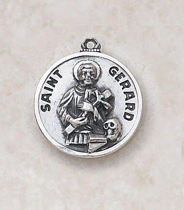 St. Gerard Sterling Silver Pendant Necklace - 20" Chain - Saint-Mike.org