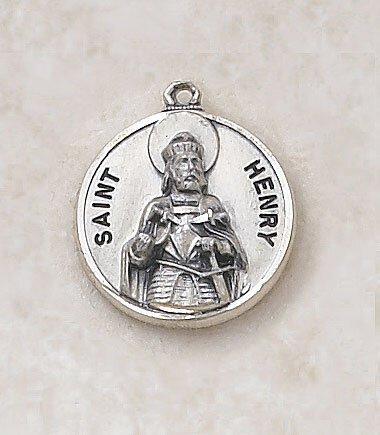 St. Henry Sterling Silver Pendant Necklace - 20" Chain - Saint-Mike.org