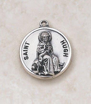 St. Hugh Sterling Silver Pendant Necklace - 20" Chain - Saint-Mike.org