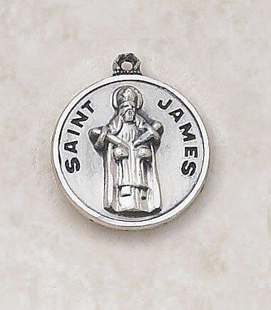 St. James Sterling Silver Pendant Necklace - 20" Chain - Saint-Mike.org