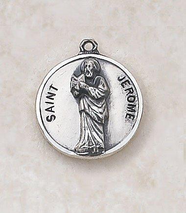 St. Jerome Sterling Silver Pendant Necklace - 20" Chain - Saint-Mike.org