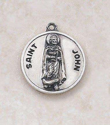 St. John Sterling Silver Pendant Necklace - 20" Chain - Saint-Mike.org