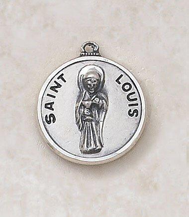 St. Louis Sterling Silver Pendant Necklace - 20" Chain - Saint-Mike.org